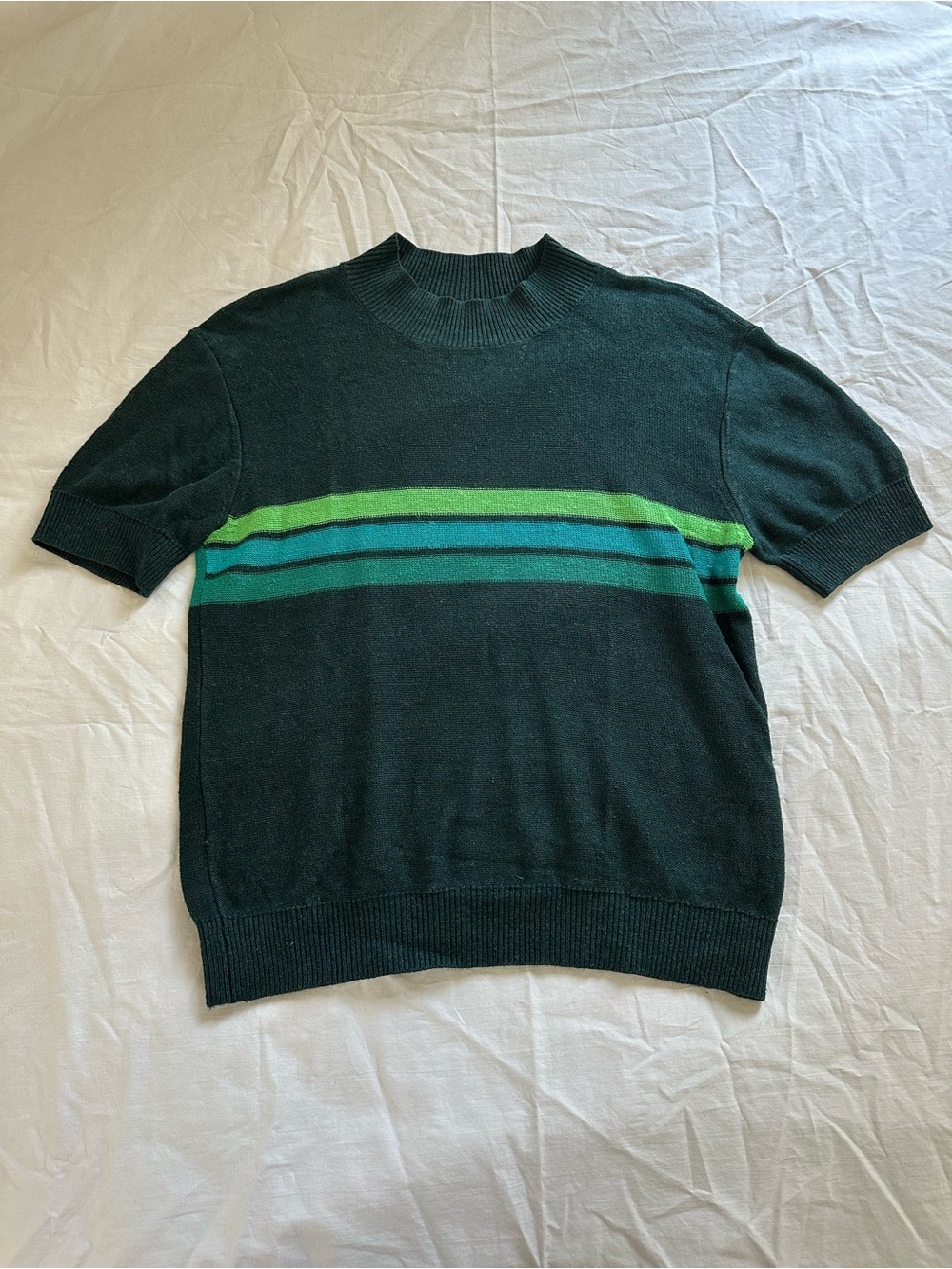 Free People green short sleeved sweater